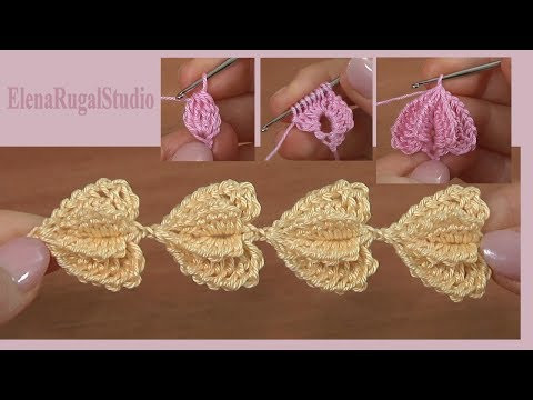 Объемные сердечки крючком, мастер-класс Урок 183 Объемные сердечки крючком, мастер-класс Урок 183