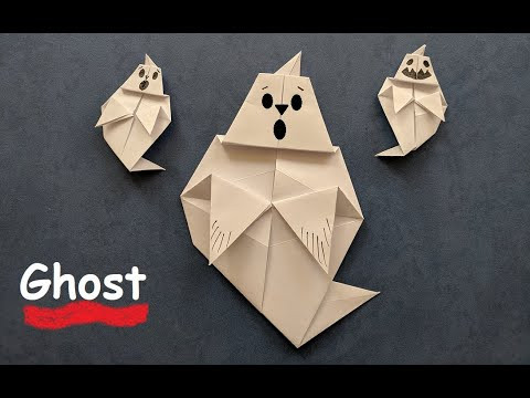 Привидение оригами | Легкая поделка на Хэллоуин | Origami Ghost | Halloween Crafts