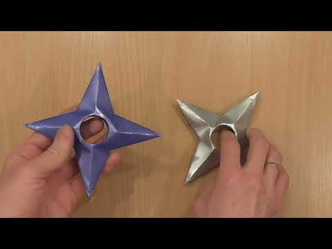 Как сделать бумажные Звездочки Ниндзя (Сюрикэн) своими руками Как сделать бумажные Звездочки Ниндзя (Сюрикэн) своими руками
