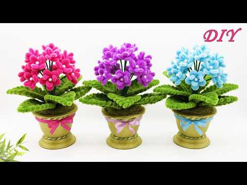 DIY Violets flowers 