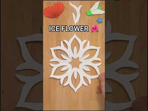 PAPER SNOWFLAKE ICEFLOWER STEP BY STEP | TOP CHRISTMAS DECOR IDEAS INCL ART #cristmasdecor