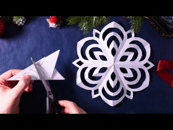 ❄️ Как сделать снежинку из бумаги | Простой зимний мастер-класс для детей и начинающих