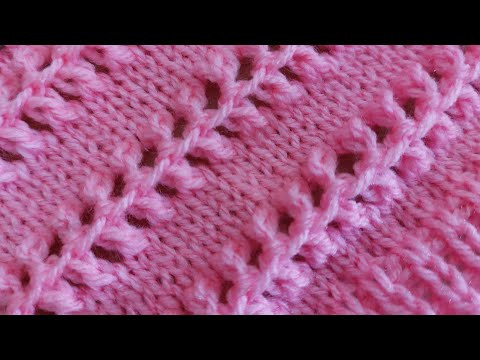Интересный ажурный узор спицами для туники, джемпера, детской кофточки. Интересный ажурный узор спицами для туники, джемпера, детской кофточки.