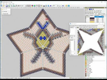 Vertical symbols for peyote star design in PeyoteCreator app https://bead-n-stitch.com/peyote-star/