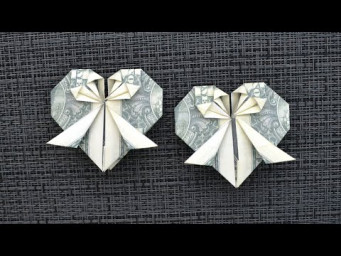 My MONEY HEART WITH BOW | Dollar Origami for Valentine's Day | Tutorial DIY by NProkuda