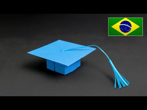 Origami de Chapéu de Formatura - Tutorial PT-BR Origami de Chapéu de Formatura - Tutorial PT-BR