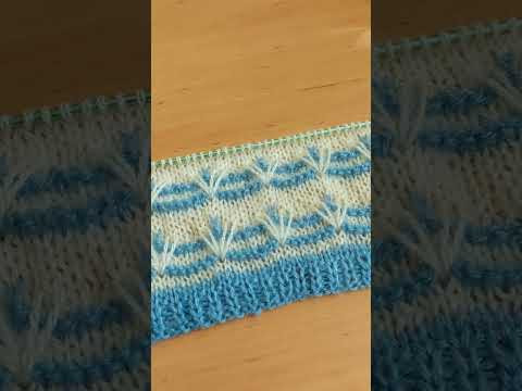 Нежный узор спицами для детской кофточки, свитера. Нежный узор спицами для детской кофточки, свитера.