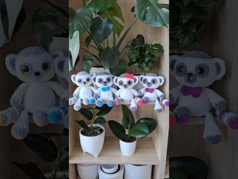 Плюшевые Лемурчики по схеме @goozell_toys. Радужные глазки с AliExpress