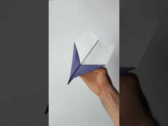 Самолет Истребитель из бумаги, ХОРОШО летает; Paper plane Fighter, WELL flies INCLART