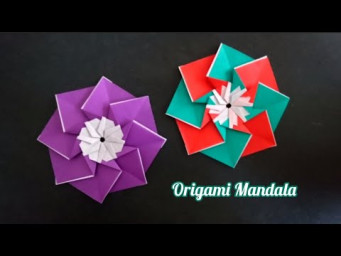 Origami Flower Mandala/ Paper Snowflake flower 折纸曼陀罗