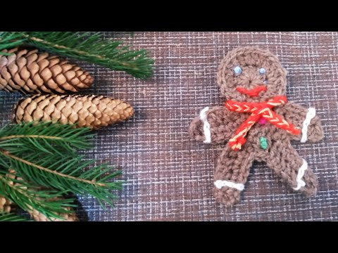 How to Crochet a Gingerbread Man Christmas Decoration - Crocheting How to Crochet a Gingerbread Man Christmas Decoration - Crocheting