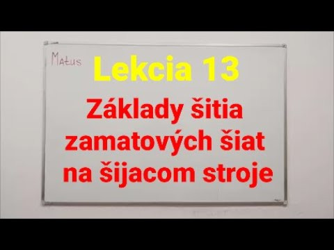 Z&aacute;klady &scaron;itia zamatov&yacute;ch &scaron;iat na &scaron;ijacom stroje