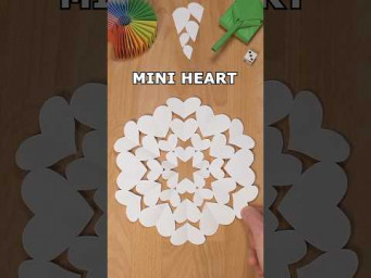 HOW TO MAKE PAPER MINI HEART SNOWFLAKE INSTRUCTION 