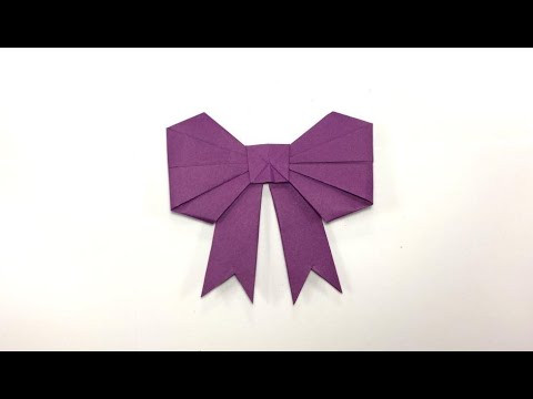 Как сделать из бумаги оригами бант Как сделать из бумаги оригами бант