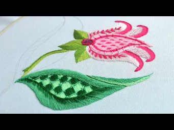 Embroidery: Crewel Work | How to Embroider a Jacobean Tulip Flower