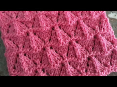 "Колокольчики " Ажурный узор спицами для жилета, пуловера, кардигана, свитера.