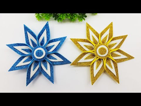 DIY Christmas Star⭐How To Make Christmas Star From Glitter Foam Paper DIY Christmas Star⭐How To Make Christmas Star From Glitter Foam Paper