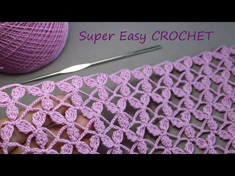 СУПЕР легкий УЗОР для вязания крючком SUPER EASY Beautiful Pattern Crochet UNUSUAL Blouse, Shawl СУПЕР легкий УЗОР для вязания крючком SUPER EASY Beautiful Pattern Crochet UNUSUAL Blouse, Shawl