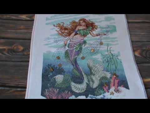 Вышивка крестиком. 72462 Ocean Princess Dimensions/Русалка Дименшенс. Готовая работа