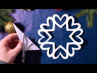 Как сделать снежинку из бумаги ❄️ Пошагово Вырезание из бумаги для принтера на Рождество и Новый год