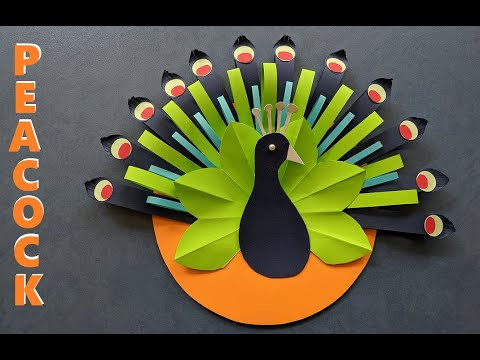 Павлин из бумаги | Легкая поделка для школы | Paper peacock | Easy paper craft