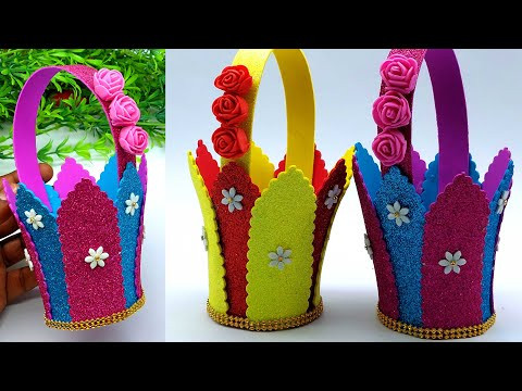 Beautiful Paper Basket Making at Home - How to Make Basket - Home Decoration Craft - DIY Home Decor Beautiful Paper Basket Making at Home - How to Make Basket - Home Decoration Craft - DIY Home Decor