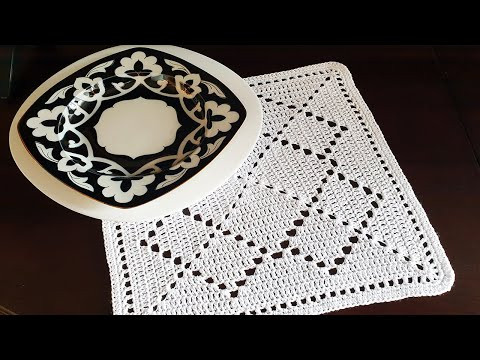 Салфетка квадратная крючком / Василиса Салфетка квадратная крючком / Василиса