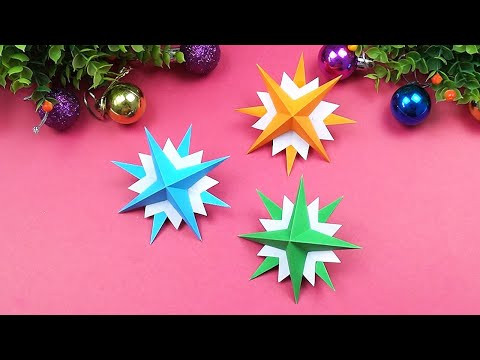 How to Make 3D Star for your Christmas Decoration⭐Basteln Weihnachten How to Make 3D Star for your Christmas Decoration⭐Basteln Weihnachten