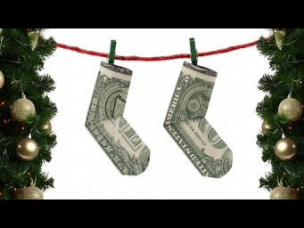 Origami Dollar Christmas Socks | Simple Money Origami