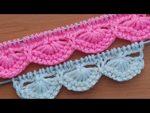 Кайма спицами для туники, кофточки, платья.