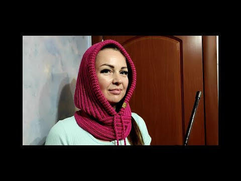 Тёплый капюшон крючком. Подробное видео. Тёплый капюшон крючком. Подробное видео.