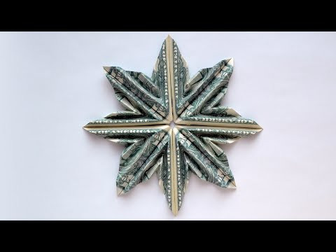 Nice MONEY SNOWFLAKE (STAR) | Modular Dollar Origami | Tutorial DIY by NProkuda