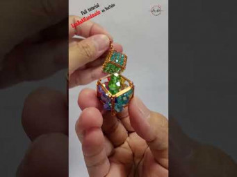 Cube pendant - Free tutorial video link above the title  #shortsvideo #jewelry