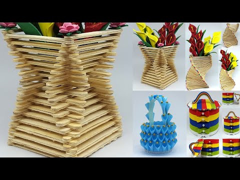 Beautiful Craft Ideas at Home - How to Make Flower Vase - Paper Basket Making at Home - DIY Crafts Beautiful Craft Ideas at Home - How to Make Flower Vase - Paper Basket Making at Home - DIY Crafts