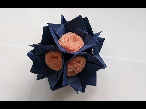Кусудама оригами из колокольчиков | Kusudama origami Кусудама оригами из колокольчиков | Kusudama origami