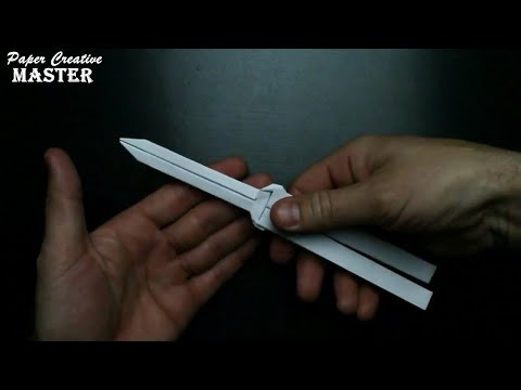 How to make a butterfly knife out of paper How to make a butterfly knife out of paper