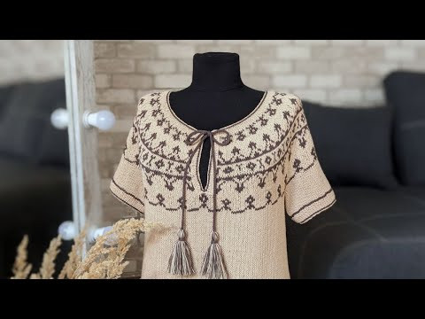 "В'язанка" спицями. Частина 2. Обробка нижнього краю та рукавів.