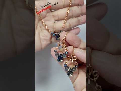 Simple earrings - Free tutorial video link above the title  #shortsvideo #earrings