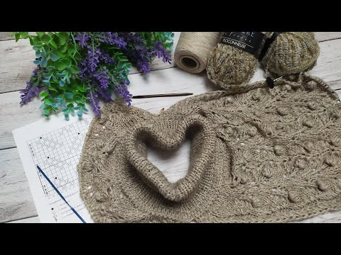 Платье спицами из букляшек. Часть 1. Начала вязания. Вяжем узор с шишечками. Платье спицами из букляшек. Часть 1. Начала вязания. Вяжем узор с шишечками.