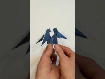 Птицы на кормушке оригами; Birds on the origami feeder #Shorts