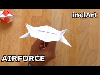 EASY ORIGAMI AIRFORCE PLANE TUTORIAL | HOW TO MAKE A COOL PAPER PLANE STEP BY STEP