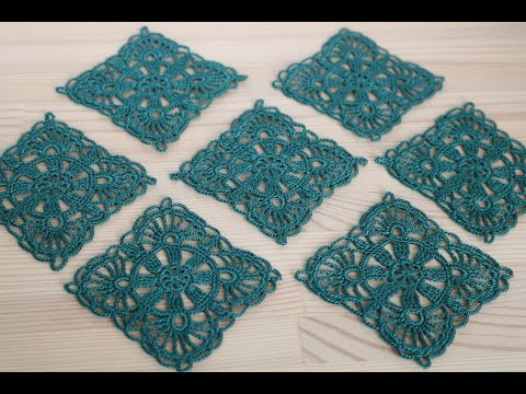 Простой КВАДРАТНЫЙ МОТИВ для блузки ВЯЗАНИЕ ДЛЯ НАЧИНАЮЩИХ crochet square motif patterns Простой КВАДРАТНЫЙ МОТИВ для блузки ВЯЗАНИЕ ДЛЯ НАЧИНАЮЩИХ crochet square motif patterns