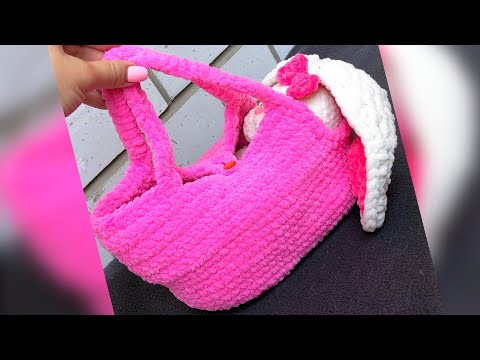 Зайка в сумочке крючком. Бесплатный мастер-класс Зайка в сумочке крючком. Бесплатный мастер-класс