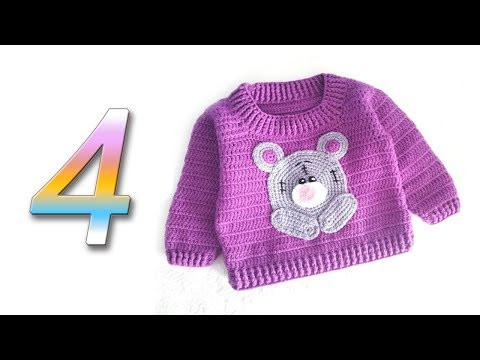 Вяжу по фото! //4-ая часть//Детский свитер крючком на возраст 2-3 года (98 см)! Вяжу по фото! //4-ая часть//Детский свитер крючком на возраст 2-3 года (98 см)!