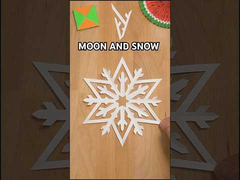 COOL PAPER MOON AND SNOW SNOWFLAKE - EASY AND AMAZING SNOWFLAKE DIY INCLART #diy COOL PAPER MOON AND SNOW SNOWFLAKE - EASY AND AMAZING SNOWFLAKE DIY INCLART #diy
