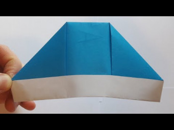 Шапка Деда Мороза оригами; Santa Claus hat origami