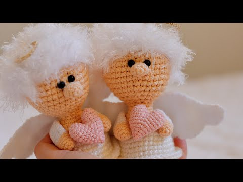 Ангел Крошка схема вязания - Новогодние игрушки #амигуруми Ангел Крошка схема вязания - Новогодние игрушки #амигуруми
