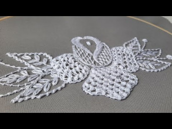 Discover the Beauty of Lace Rose Stitching White Embroidery