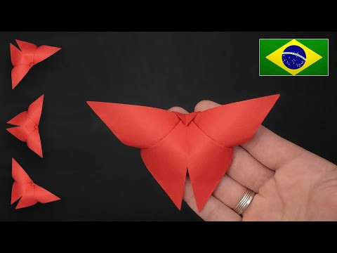 Como fazer uma Borboleta de Origami em menos de 3 minutos / Muito F&aacute;cil!