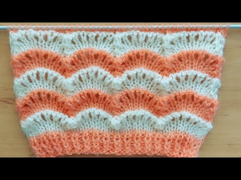 Красивый ажурный узор спицами для женского джемпера, жакета .Детской кофточки, свитера. Красивый ажурный узор спицами для женского джемпера, жакета .Детской кофточки, свитера.